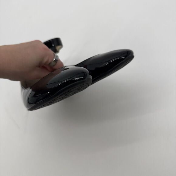 Louise et Cie Black Patent Leather Ballet Flats Ankle Strap Size 7M Classic - Picture 3 of 10